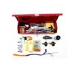 Image 1 : KEYED TRIGGER LOCKS & MASTER CRAFT TOOL BOX WITH ASSORTED GUN CLEANING SUPPLIES, ETC. LOT
