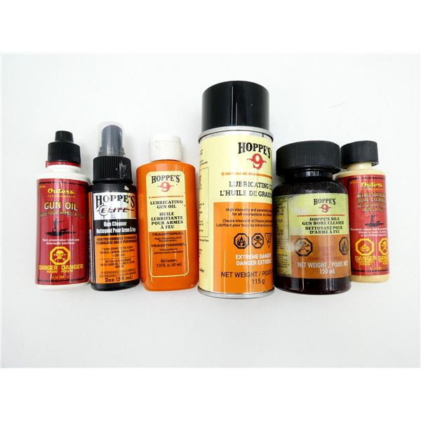 ** PICK UP ONLY ** ASSORTED GUN CLEANING & LUBRICATING SUPPLIES LOT