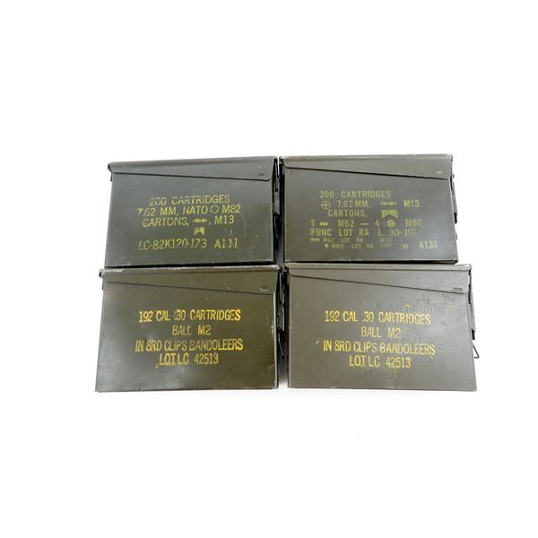 ASSORTED METAL AMMO TIN LOT