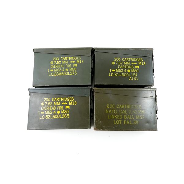 ASSORTED METAL AMMO TIN LOT