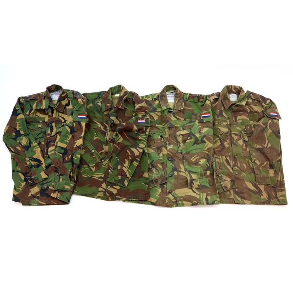 ASSORTED NETHERLANDS MILITARY CAMO COMBAT COATS LOT