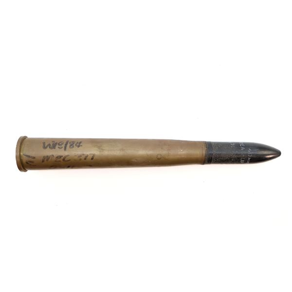 POST-WWII BRITISH MILITARY 40MM BOFORS CANNON ROUND INERT