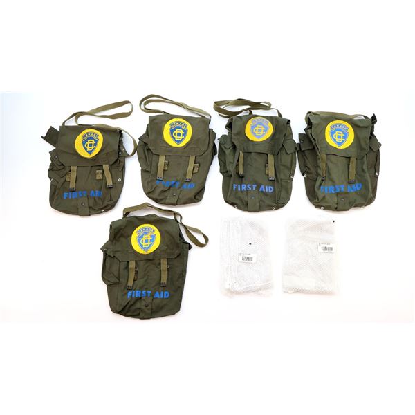 1957 / 1958 CANADIAN CIVIL DEFENCE FIRST AID BAGS, ETC. LOT