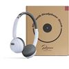Image 7 : Retro Bluetooth Headphones - 60HR Playtime, Built-In Mic, Noise Reduction Mode - Blue - New