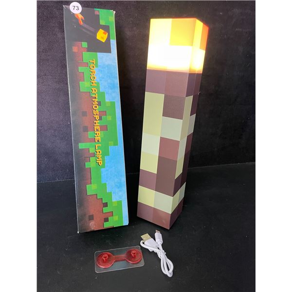 Minecraft Multi-Color Light-Up Wall Torch Lamp - USB-Rechargeable; Multi-Color Effects - New