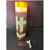 Image 3 : Minecraft Multi-Color Light-Up Wall Torch Lamp - USB-Rechargeable; Multi-Color Effects - New
