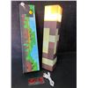 Image 1 : Minecraft Multi-Color Light-Up Wall Torch Lamp - USB-Rechargeable; Multi-Color Effects - New