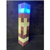 Image 7 : Minecraft Multi-Color Light-Up Wall Torch Lamp - USB-Rechargeable; Multi-Color Effects - New