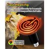 Image 6 : 2-Pack of Gajux 150W Ceramic Heat Lamps/Reptile Lamps - New in Box