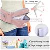 Image 3 : Foldable Baby Hip Carrier/Wearable Baby Hip Seat Carrier with Front Pocket (Pink) - New in Box