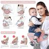 Image 6 : Foldable Baby Hip Carrier/Wearable Baby Hip Seat Carrier with Front Pocket (Pink) - New in Box