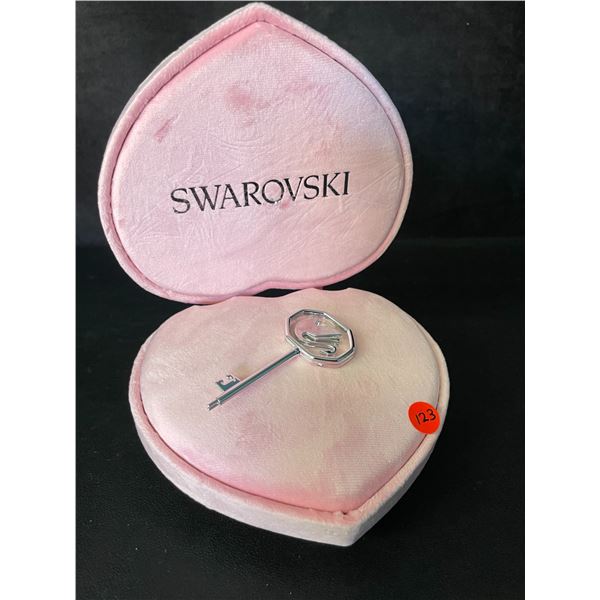 Swarovski Pink Velvet Heart Jewelry Storage Box - New