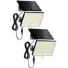 Image 1 : 2-Pack LED Motion Sensor Solar Lights for Outdoors - Waterproof/Solar Security Lights - New