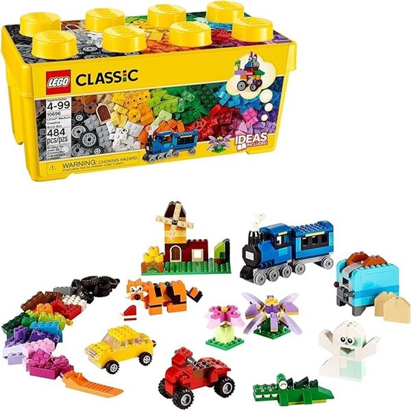 LEGO Classic 484PCS Creative Brick Box Toy Building Set with Storage (Model 10696) - Brand New!