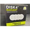 Image 2 : BAZZ 4-Pack Disk 4" Radiant Complete LED Recessed Light Fixture - New Sealed
