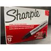 Image 4 : 12-Pack Sharpie King-Size Permanent Markers; Large Chisel Tip Sharpies for Wide Marks (Black) - New