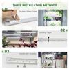 Image 3 : 2-Pack LED Grow Light Strips for Indoor Plants; Full-Spectrum, 5 Brightness Levels, Timer - New