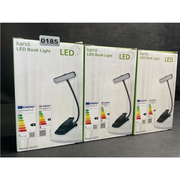 Lot of 3 LED Clamp-On Lights/Book Lights - Great for Reading, Crafts, Hobby Work, etc. - New