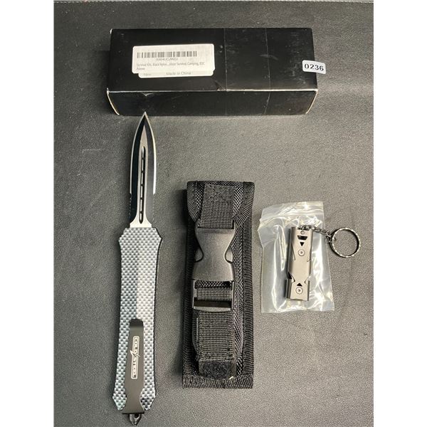 Cold Steel Tactical OTF Knife with Carbon Handle - New in Box