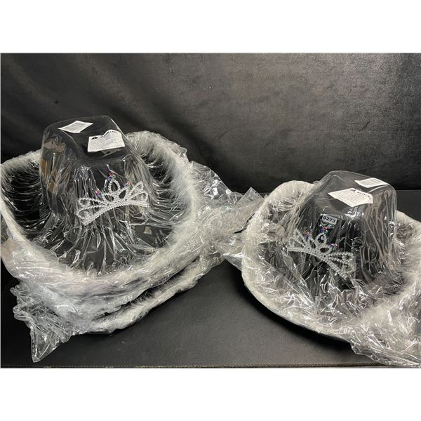 Lot of 4 Black Cowgirl Hats/Women's Cowboy Hats - Great for Rodeo! New