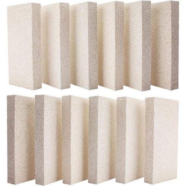 12PC Box of Insulating Fire Bricks for Ovens, Kilns, Fireplaces, Forges, etc. (9" x 4.5" Brick Size)