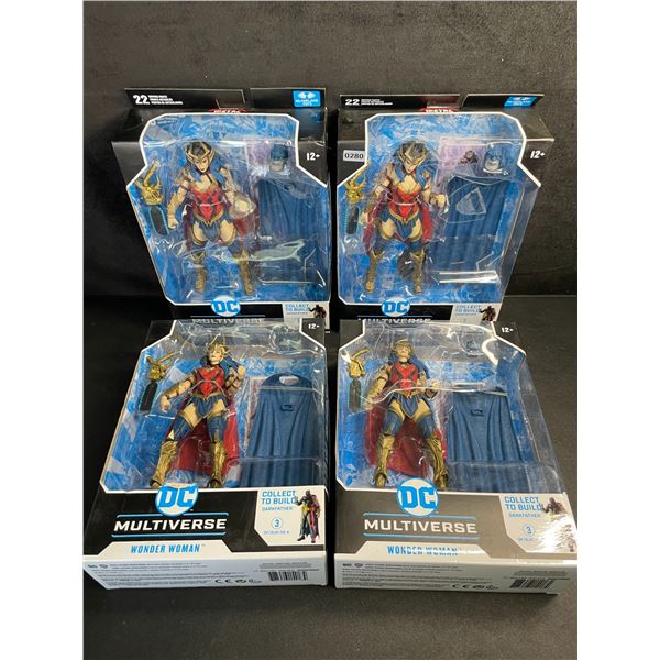Lot of 4 DC Multiverse Wonder Woman Collectible Toys/Action Figures by McFarlane Toys - New