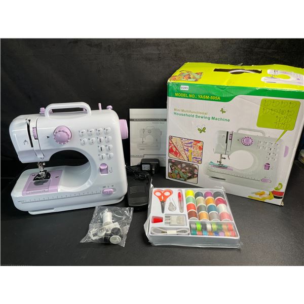 Mini Multifunctional Household Sewing Machine/Kit (Model: YASM-505A) - Open Box