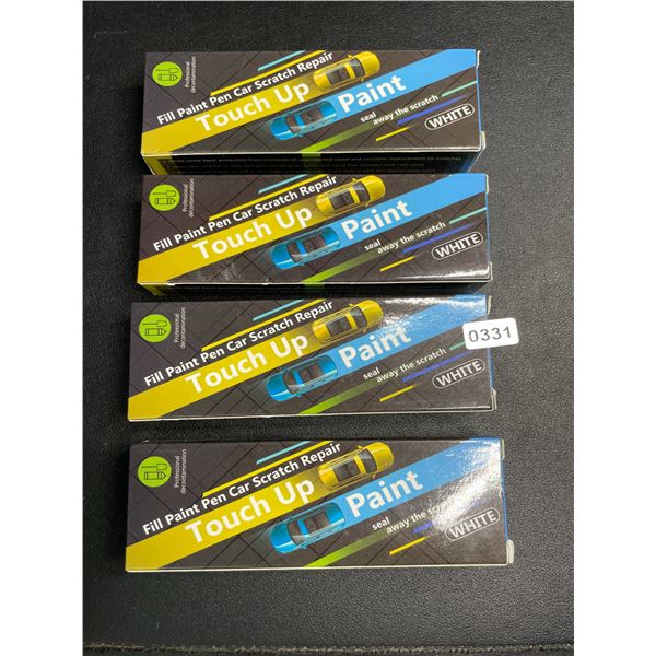 Lot of 4 Car Scratch Repair Paint Pens/Touch Up Pens (White) - New