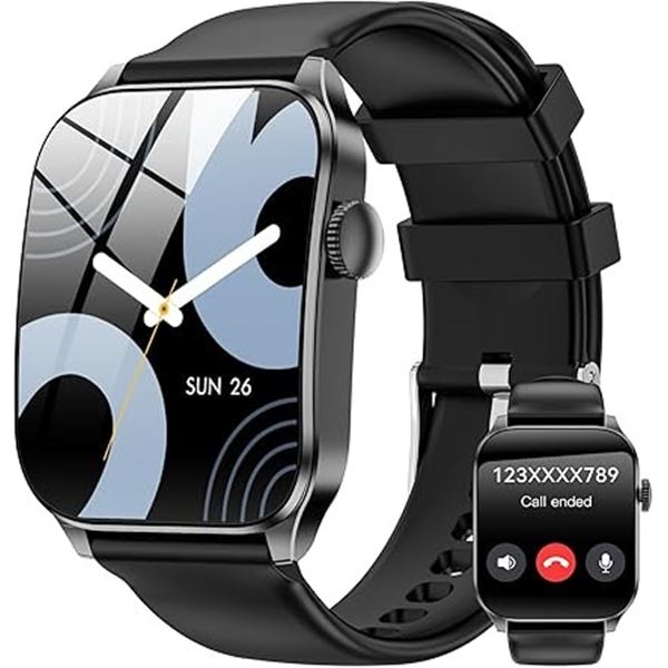 Curve Smart Watch/Fitness Tracker; 1.9" Screen with 120+ Sport Modes, Bluetooth, Waterproof - New