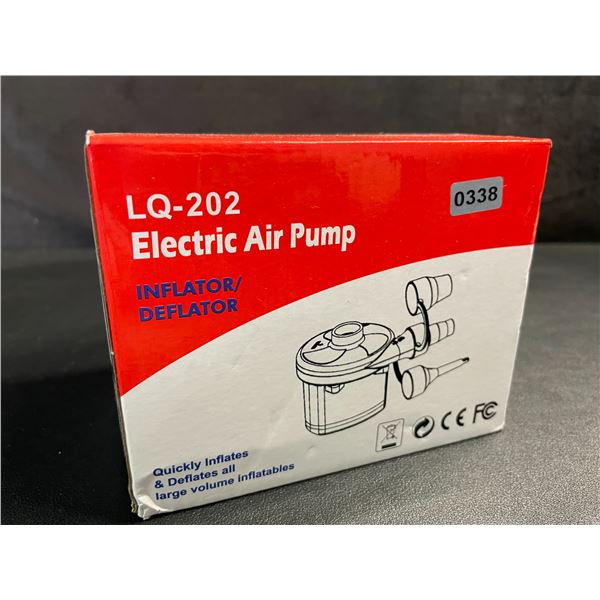 Electric Air Pump (Model: LQ-202) Quickly Inflates/Deflates Large Inflatables - New in Box