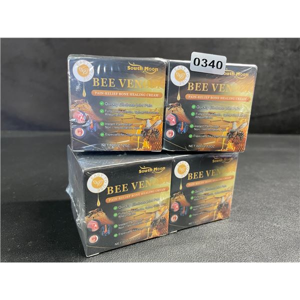 4 Boxes of SouthMoon Bee Venom Pain-Relief Bone/Joint Healing Creams (60g) New Sealed