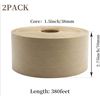 Image 3 : 2 Rolls of Reinforced Water Activated Gummed Kraft Paper Tape (2.75" x 380FT) Heavy Duty - New
