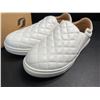 Image 3 : STQ White Slip-On Shoes/Quilted Loafers for Women (Size 8) - New (Damaged Box)