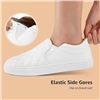 Image 9 : STQ White Slip-On Shoes/Quilted Loafers for Women (Size 8) - New (Damaged Box)