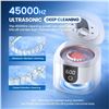Image 2 : Ultrasonic Cleaner Machine for Jewelry, Retainers, Mouth Guards; 200ml, 4 Modes, Digital Timer - New