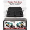 Image 5 : Sakugi Large Dish Drying Rack with Drain Board for Kitchen Counter - Durable Design (Black) New