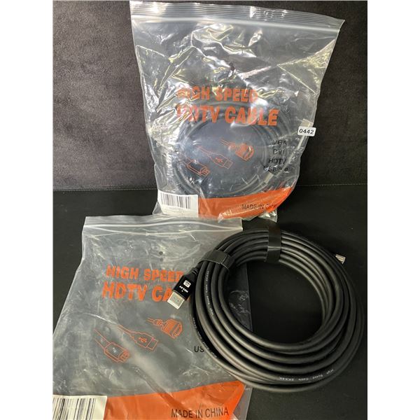 Lot of 2 High-Speed 4K UHD 35FT-Long HDMI Cords - Brand New