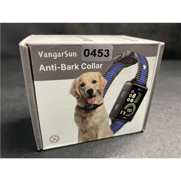 Anti-Bark Dog Training Collar with Vibration/Shock Modes; 5 Sensitivity Levels, Waterproof - New