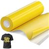 Image 1 : 35FT Roll of Yellow Heat Transfer Vinyl; Iron-On HTV for Cricut/Heat Press Crafts/Custom Shirts; New