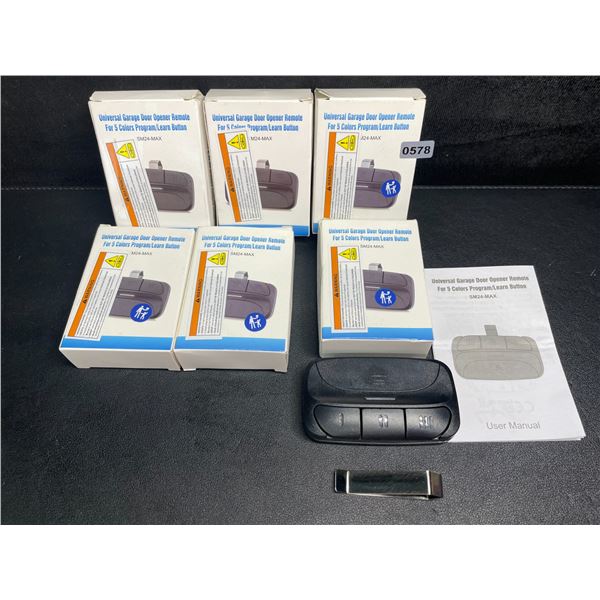 Lot of 6 Universal Garage Door Remotes - Compatible with Liftmaster/Craftsman/Chamberlain etc. - New