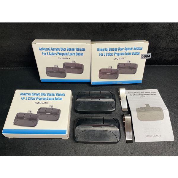 Lot of 6 Universal Garage Door Remotes - Compatible with Liftmaster/Craftsman/Chamberlain etc. - New