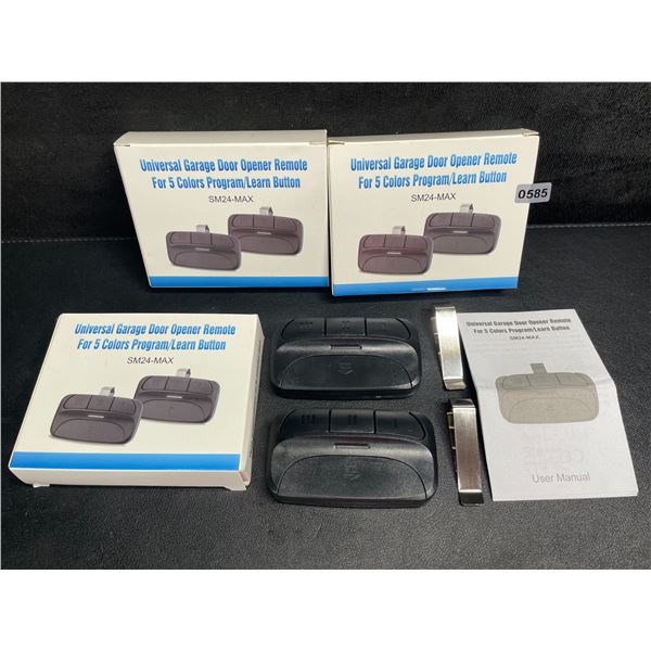 Lot of 6 Universal Garage Door Remotes - Compatible with Liftmaster/Craftsman/Chamberlain etc. - New