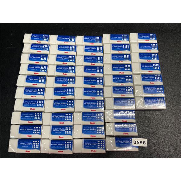 Lot of 47 Pentel Hi-Polymer Erasers - New