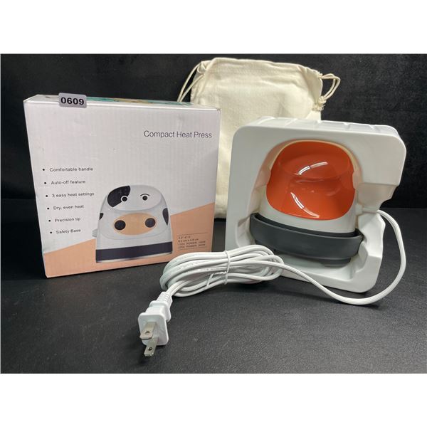 Mini Heat Press Machine for HTV/Cricut Projects; Small Iron-On Press for Heat Transfer Crafts - New
