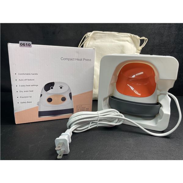 Mini Heat Press Machine for HTV/Cricut Projects; Small Iron-On Press for Heat Transfer Crafts - New!