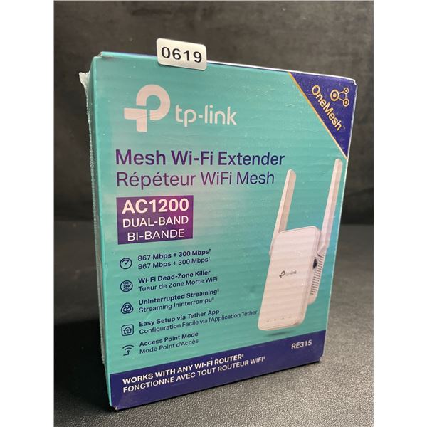 TP-Link AC1200 Mesh Wi-Fi Extender/WiFi Booster - Works with Any WiFi Router - New Sealed!