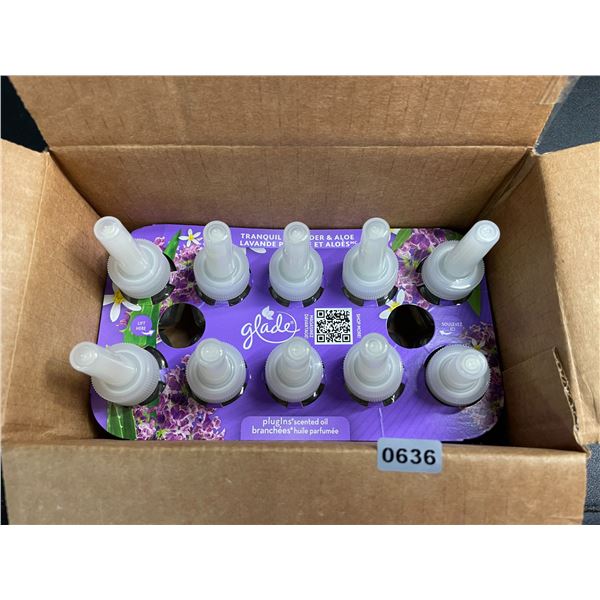 10-Pack of Glade Plug-Ins Scented Oil Refills - Tranquil Lavender & Aloe - New