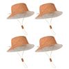 Image 1 : Lot of 4 Hatiis Baby/Toddler/Kids Sun Hats - UPF 50+ Sun Protection Bucket Hats (Dark Orange) - New