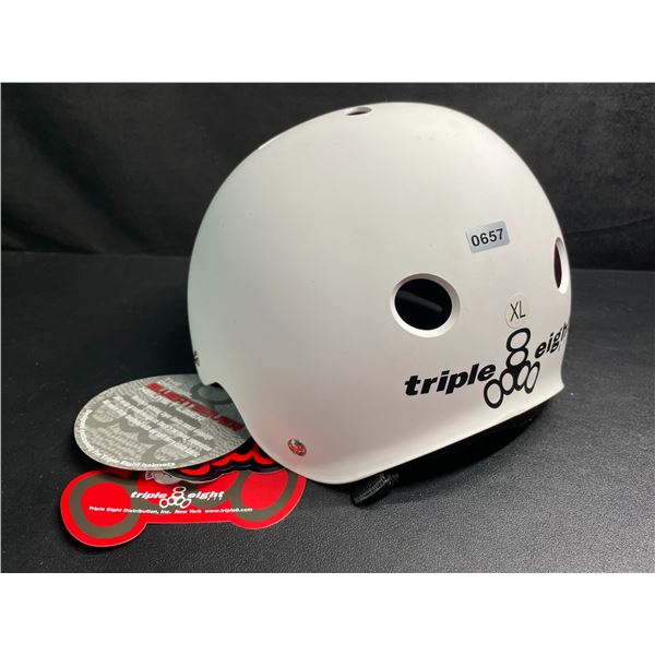 Triple Eight Certified Sweatsaver Bike/Sports Helmet - Size XL- White - New with Tags!