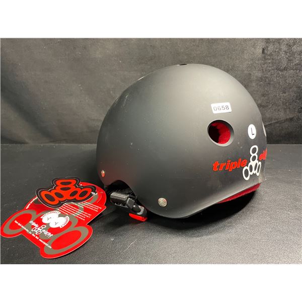 Triple Eight Certified Sweatsaver Bike/Sports Helmet - Size L- Black/Red - New with Tags!